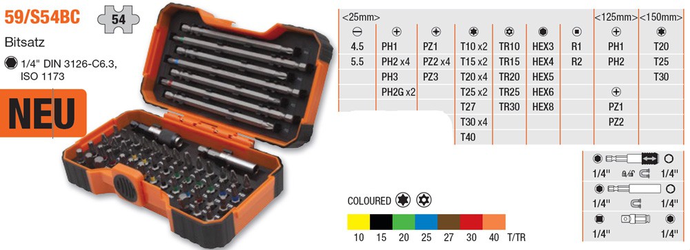 Bahco Bitsatz 59/S54BC