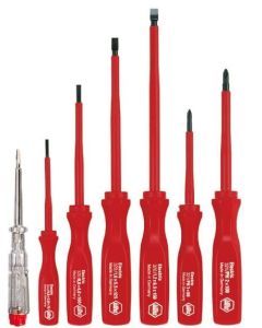 Vierkant electric Schlitz/Phillips Schraubendrehersatz, 6-tlg. Schutzisolation 1.000 V AC, VDE- und GS-geprüft