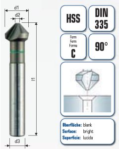 HSS Kegelsenker DIN 335 C, 90°