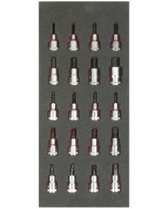 1/3 Einlage Schraubendreher-Einsätze 1/2", 20-teilig, FF1E2209