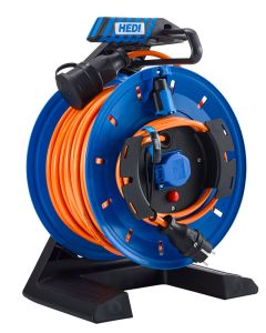Hedi Gerätekabeltrommel Generation 7 Panzerkabel PLUS (H07BQ-F) in 3G2,5 orange 25 m
